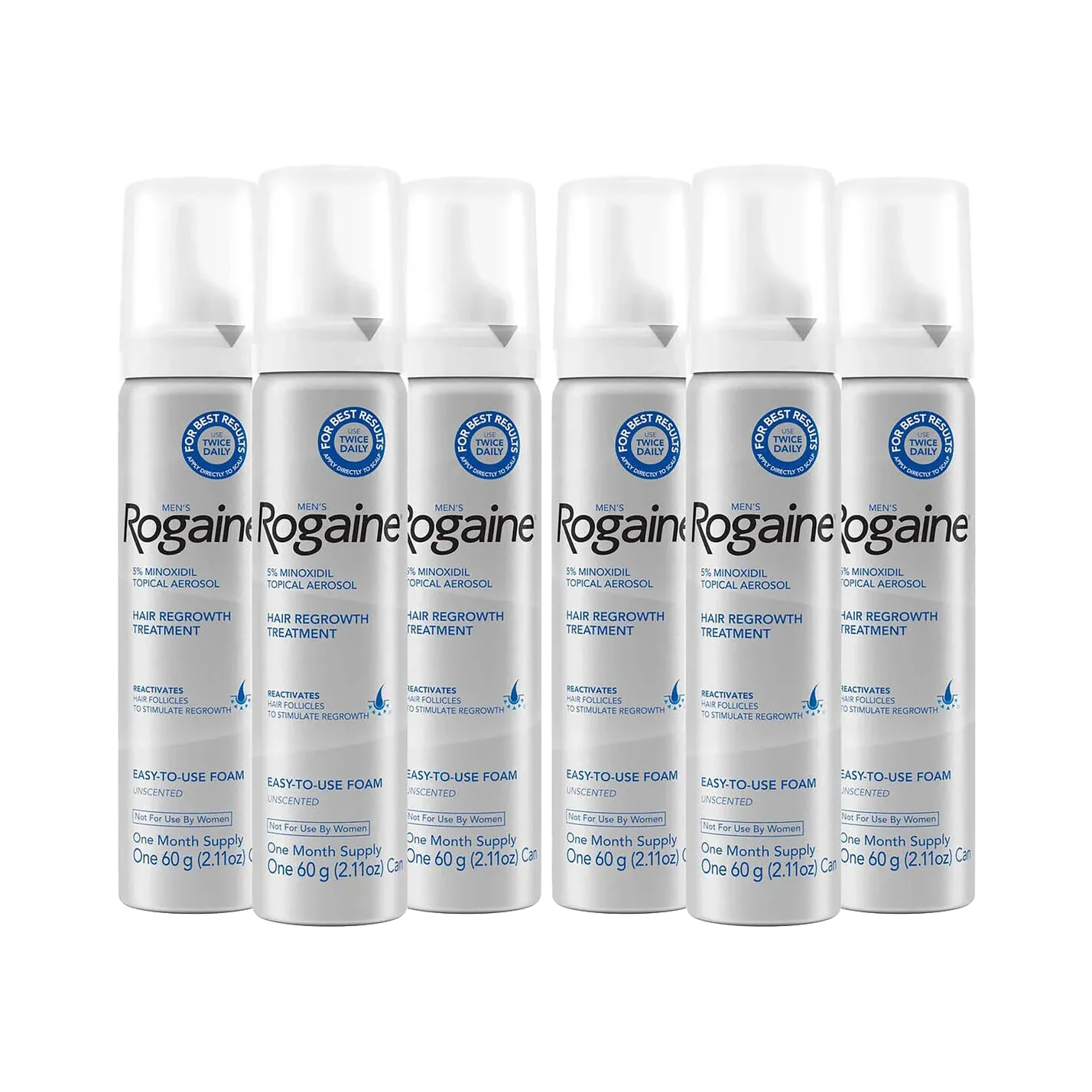 Mens ROGAINE® 5% Minoxidil Unscented Foam