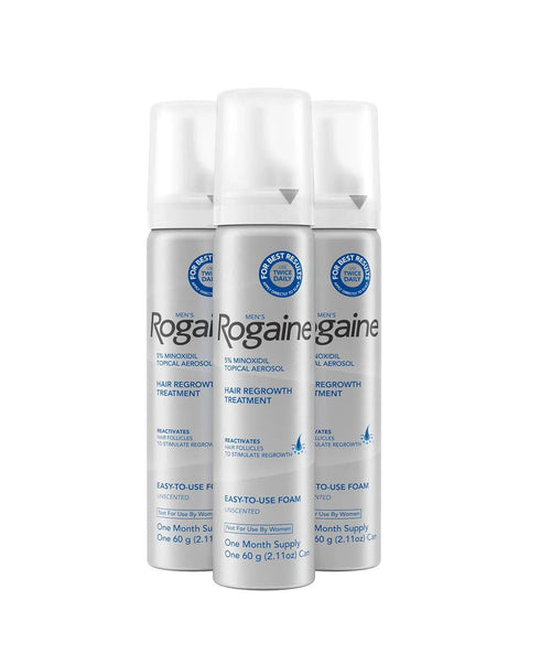 Mens ROGAINE® 5% Minoxidil Unscented Foam